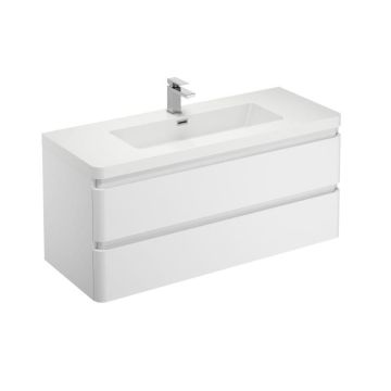 Treos Badmöbel mit Hahnloch Weiss Lack