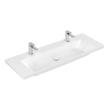 Villeroy und Boch Subway 3.0 Waschtisch 130 cm, 2 Hahnlöcher, ohne Überlauf