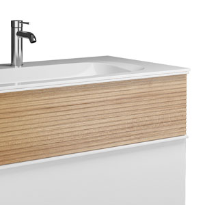 mit Plisséefront - Tectona Dekor Zimt: mit Plisséefront - Tectona Dekor Zimt