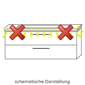 für Glas-/STONEPLUS-Waschtisch 1200 mm ohne LED: für Glas-/STONEPLUS-Waschtisch 1200 mm ohne LED