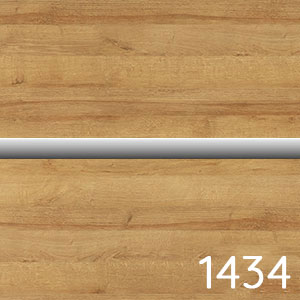 Riviera Eiche quer Nachbildung - chromfarbene Einlage: Riviera Eiche quer Nachbildung - chromfarbene Einlage