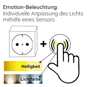 Schalter am Steckdosenelement zzgl. Emotion Beleuchtung: Schalter am Steckdosenelement zzgl. Emotion Beleuchtung