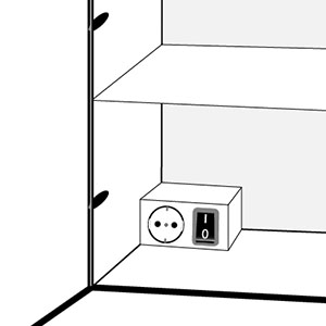 Schalter am Steckdosenelement: Schalter am Steckdosenelement