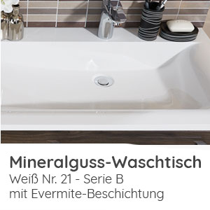 Serie B Mineralguss Doppel-WT Weiß Evermite 1406 mm Breite: Serie B Mineralguss Doppel-WT Weiß Evermite 1406 mm Breite