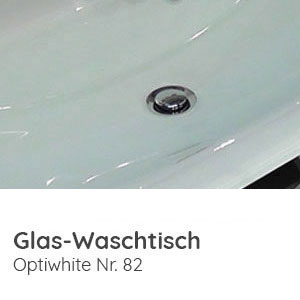 Glaswaschtisch Optiwhite 1220 mm Breite: Glaswaschtisch Optiwhite 1220 mm Breite