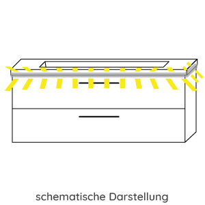 für Glas-/STONEPLUS-Waschtisch 1200 mm mit LED: für Glas-/STONEPLUS-Waschtisch 1200 mm mit LED