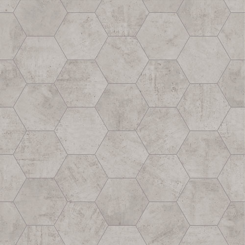 HSK Renodeco Dekor Fliese Hexagon Grau