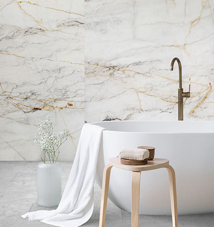 Nordholm Splashboard Marble Gold